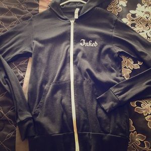 Inked lightweight zip up hoodie